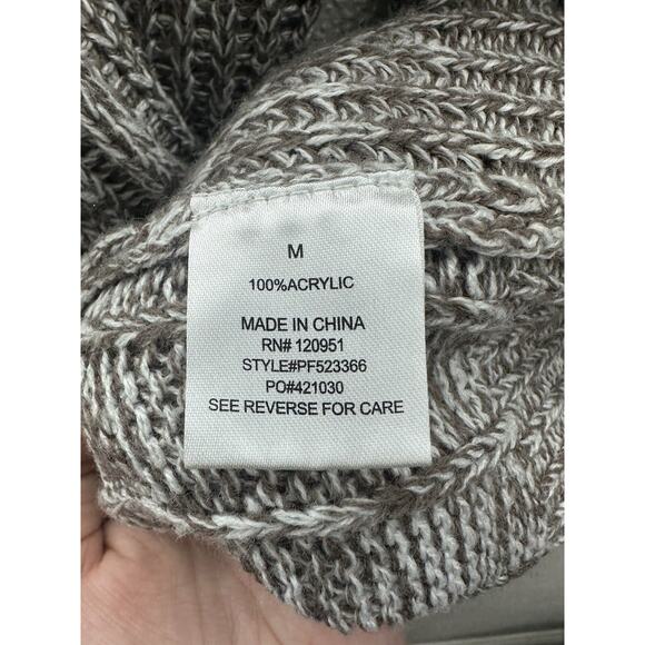 Pink Rose Womens Cardigan Size Medium Brown Long Sleeve Open Front - Picture 5 of 11